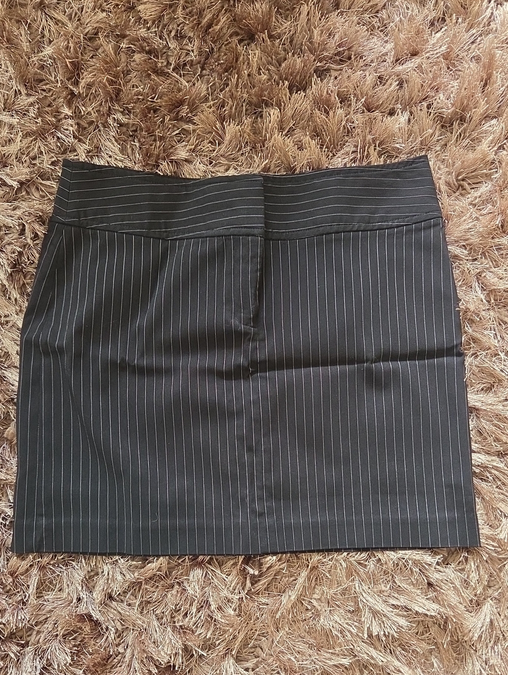 Express Black Pinstripe Short Skirt